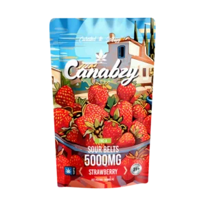 canabzy sour belts – 5000mg – strawberry