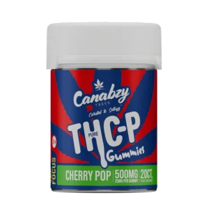 canabzy thc p pure gummies 500mg 20ct cherry pop