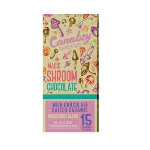 canabzy chocolate magic shroom 50g milk chocolate salted caramel