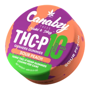 canabzy thc p gushers gummies 10ct sour peach
