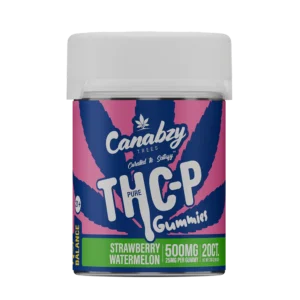 canabzy thc p pure gummies 500mg 20ct strawberry watermelon